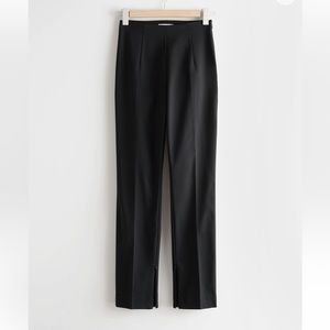 & Other Stories slim ankle zip up trousers